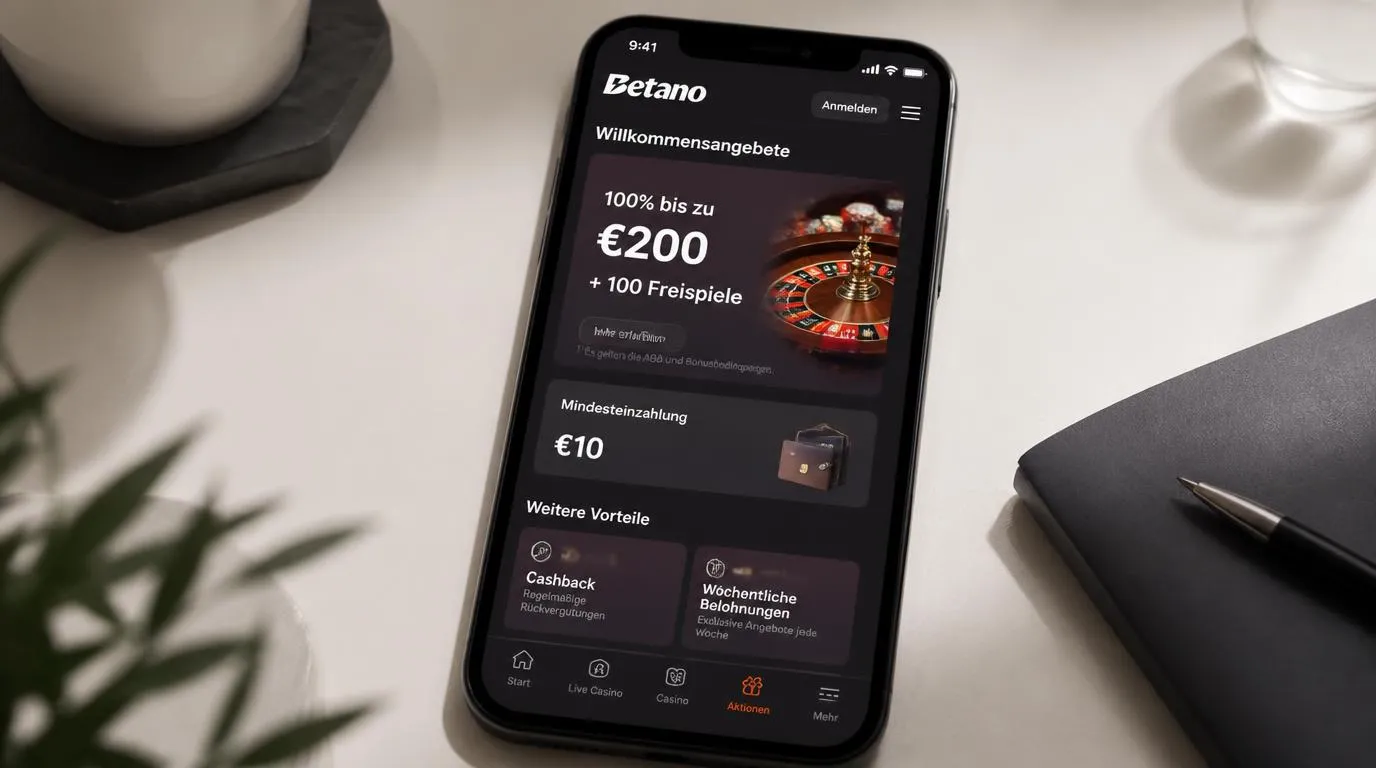 Smartphone mit Willkommensbonus, Freispielen und Mindesteinzahlung von 10 EUR